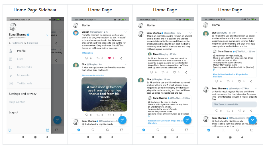 Fwitter - Flutter Based Twitter Clone