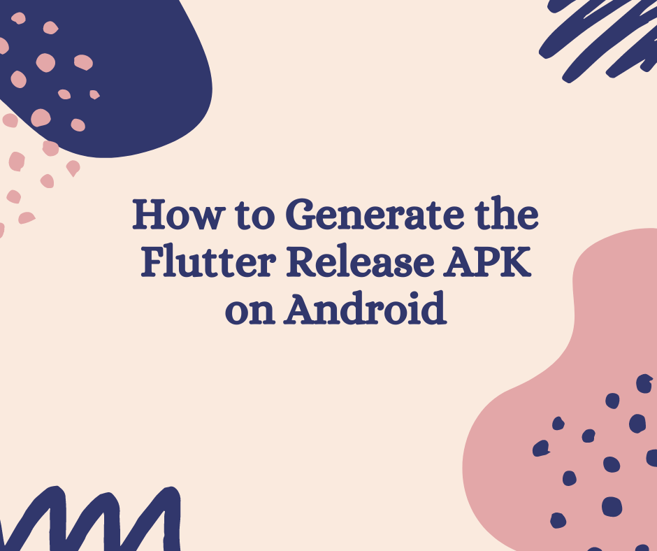 generate flutter release apk build