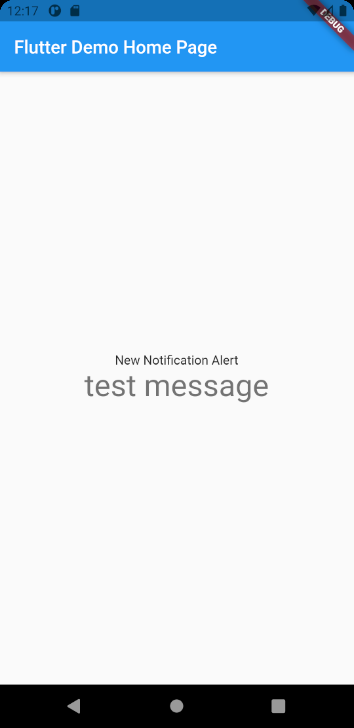 notification appear in app