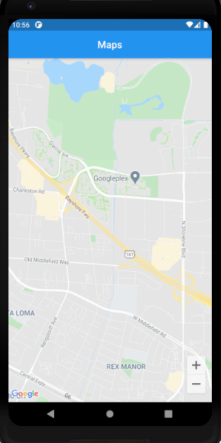 first glimpse of google map on flutter