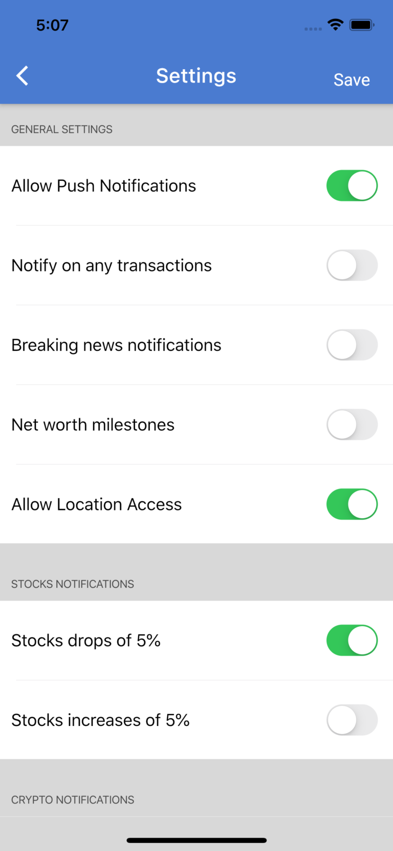 Flutter Finance App Template - Instaflutter